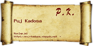 Puj Kadosa névjegykártya